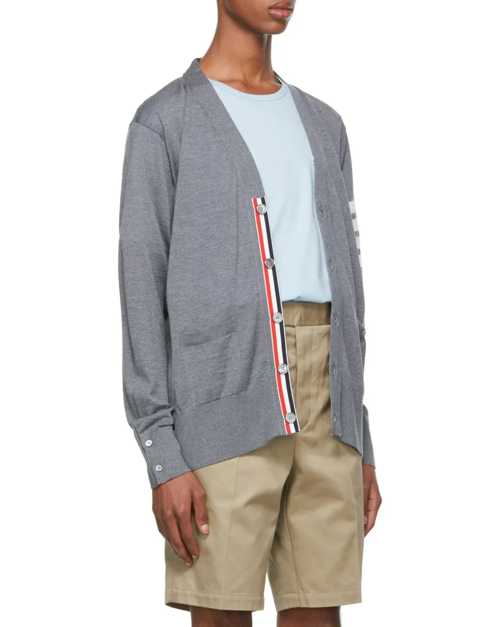 4-Bar Striped Cardigan