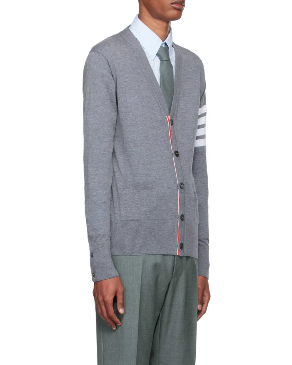 4-Bar Striped Cardigan