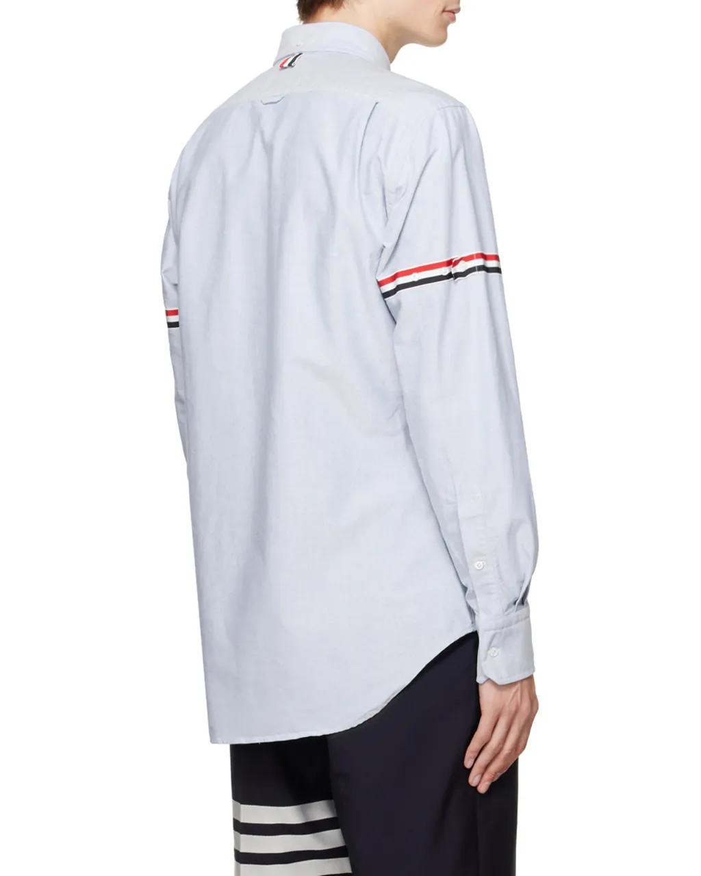 Long-Sleeved Striped Detail Shirt