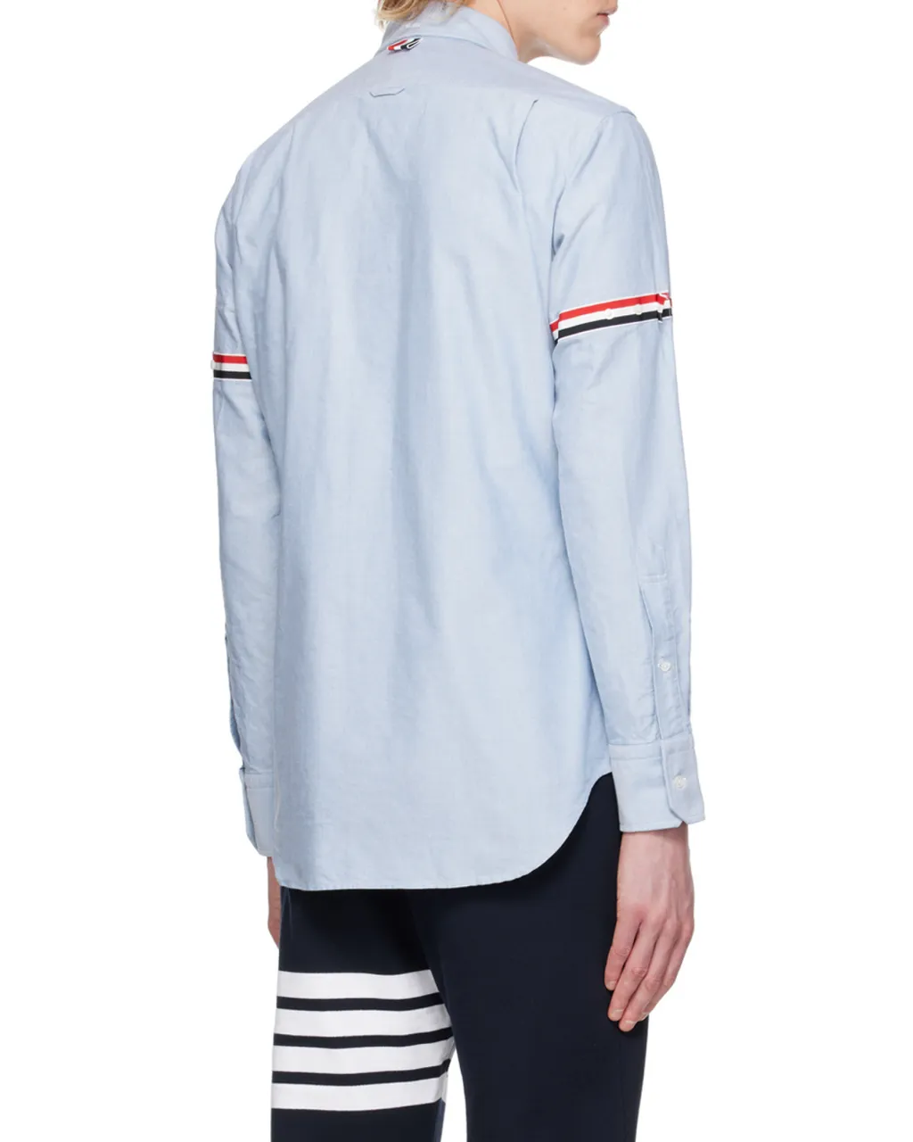 Long-Sleeved Striped Detail Shirt