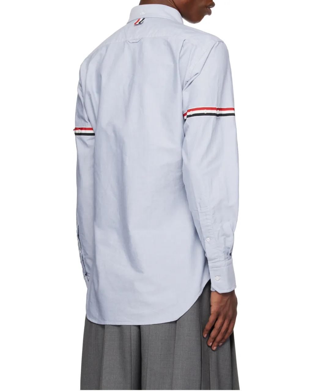 Long-Sleeved Striped Detail Shirt
