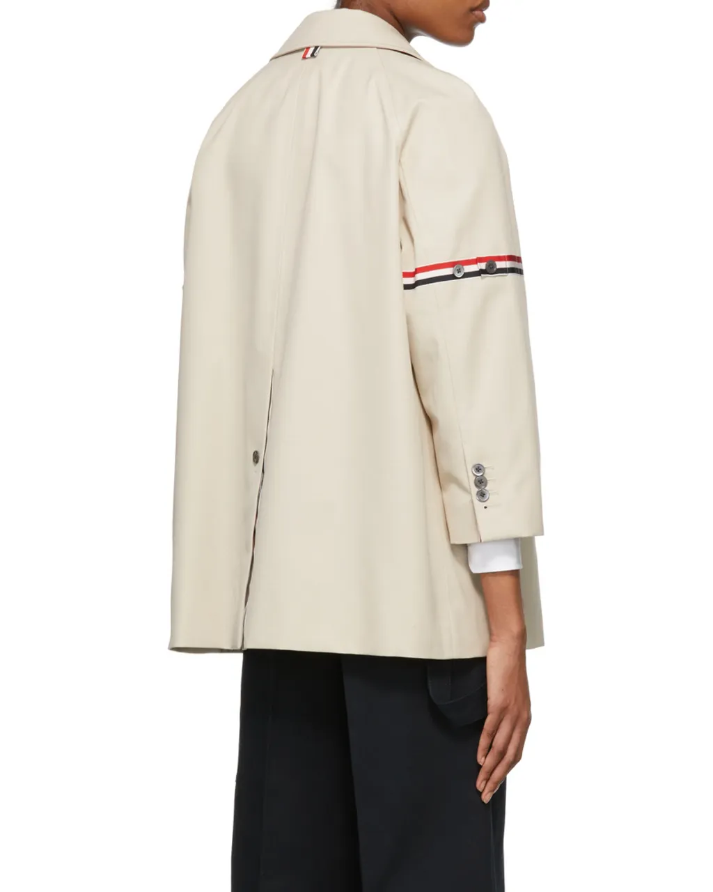 Rwb Striped Single-Breasted Coat