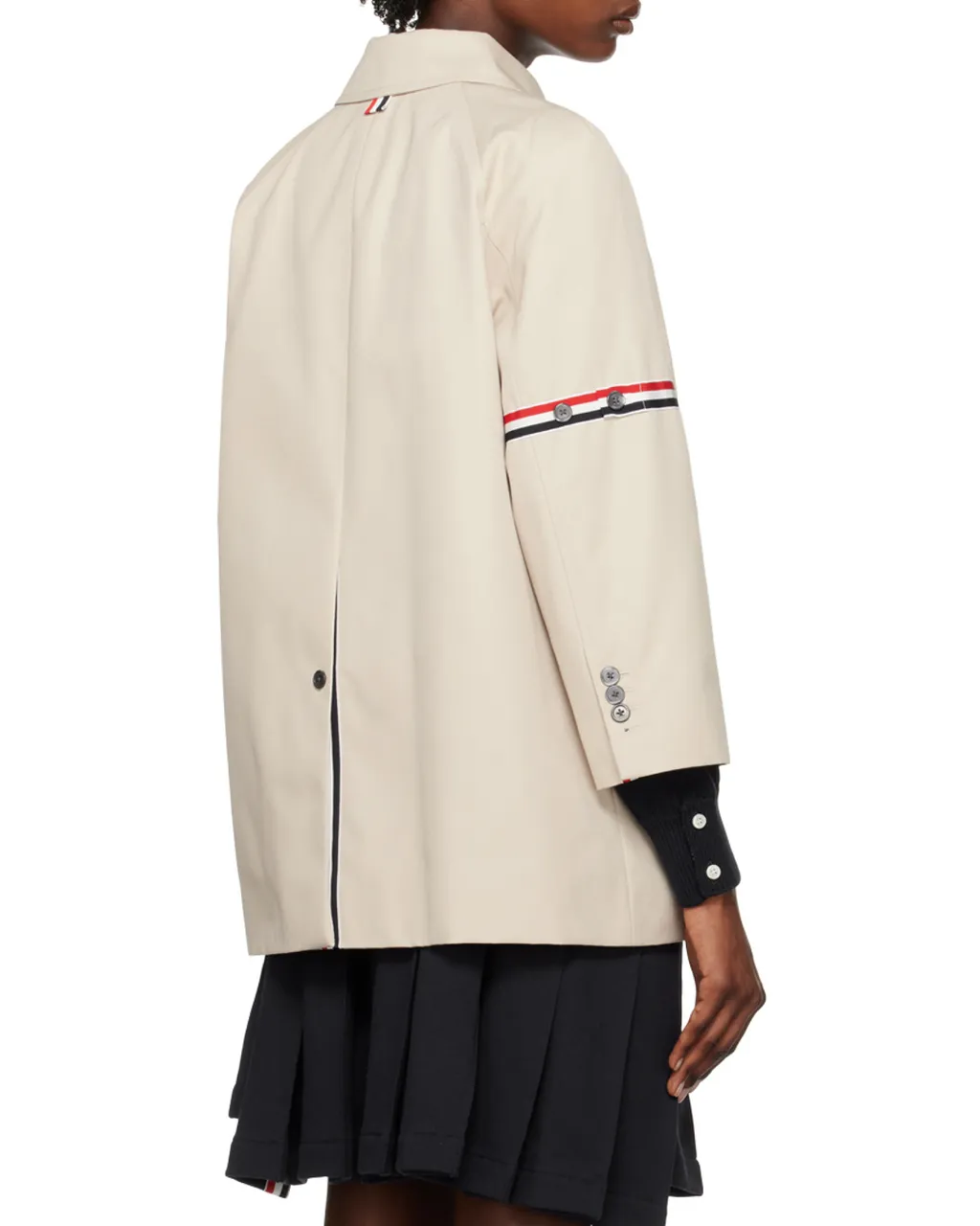 Rwb Striped Single-Breasted Coat