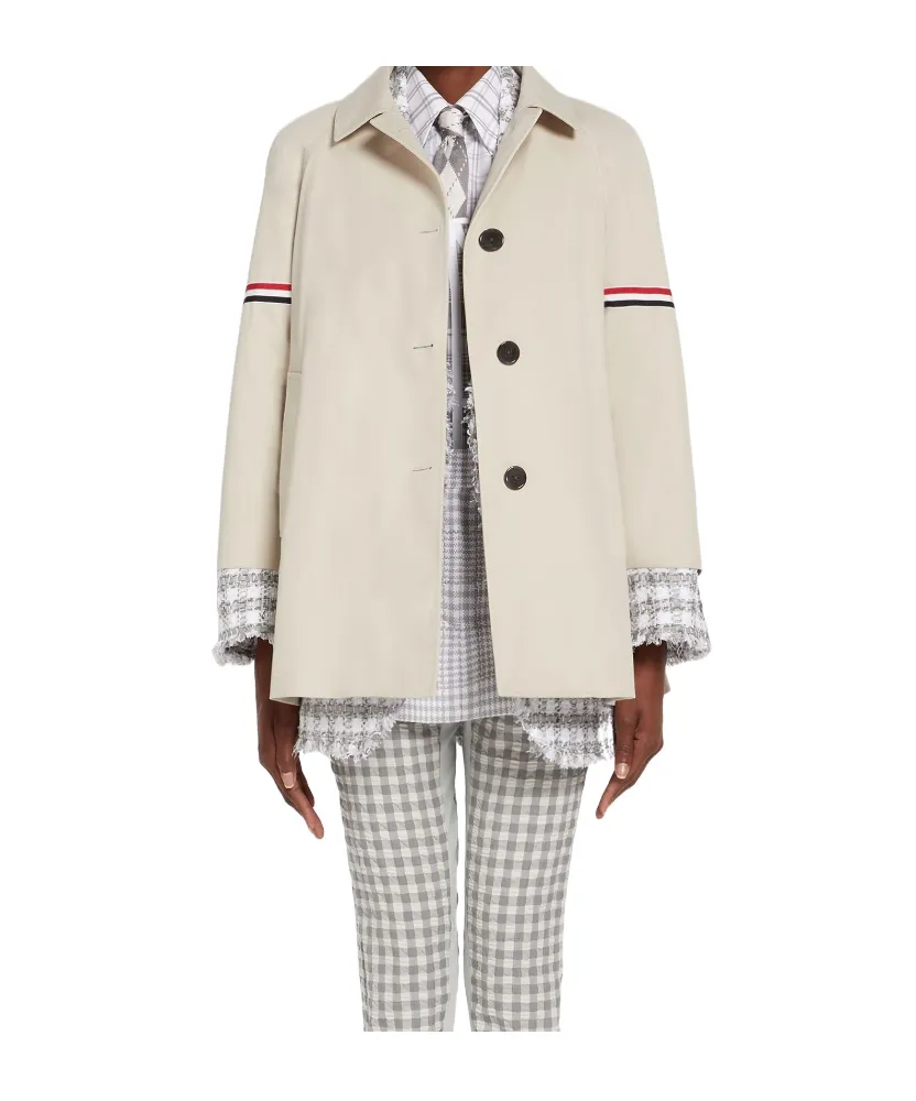 Rwb Striped Single-Breasted Coat