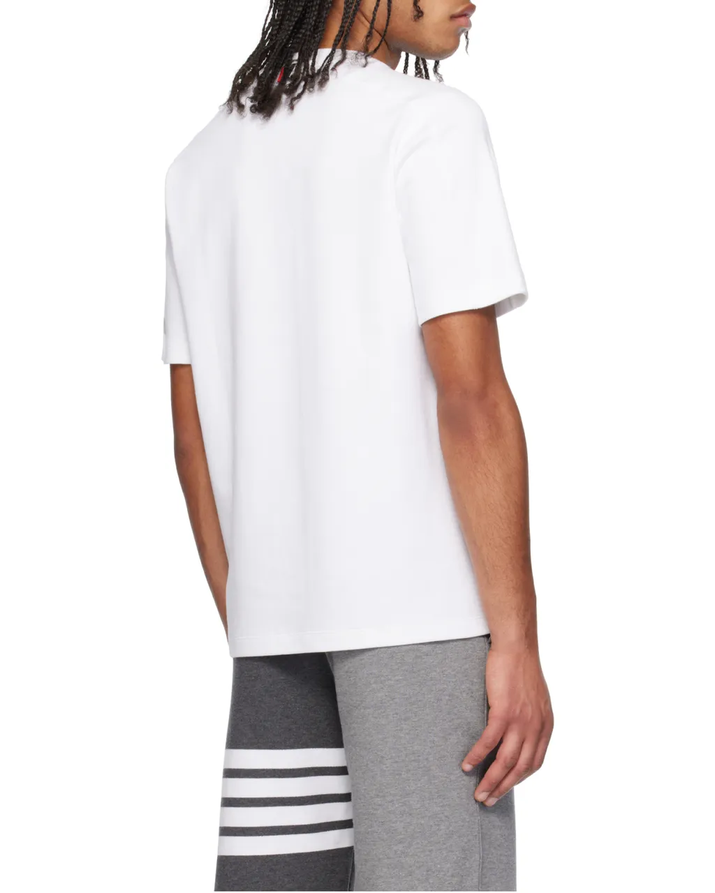 4-Bar Striped Crewneck T-Shirt