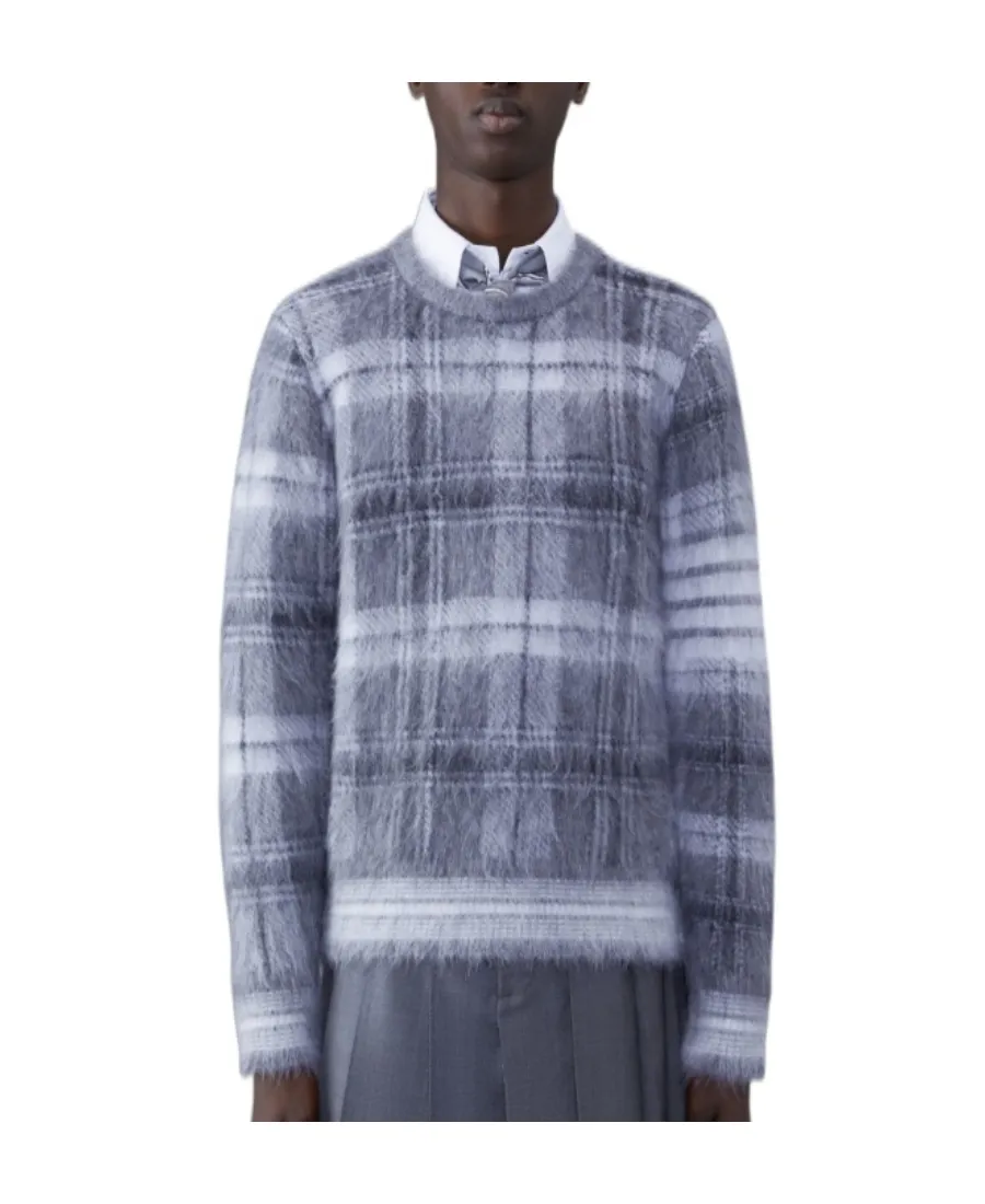 Tartan Crewneck Long-Sleeved Jumper