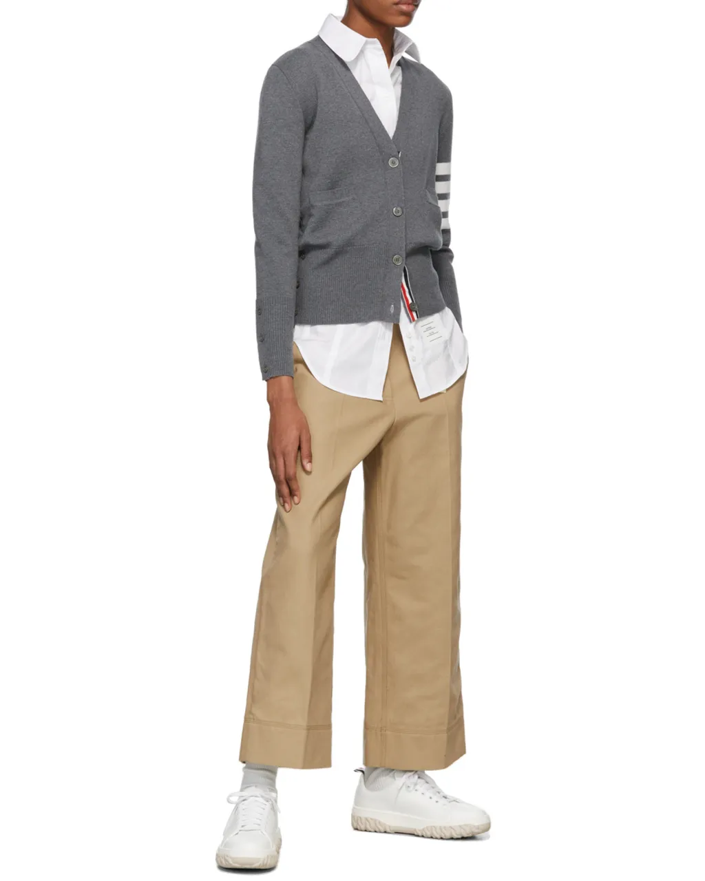 4-Bar Buttoned Cardigan