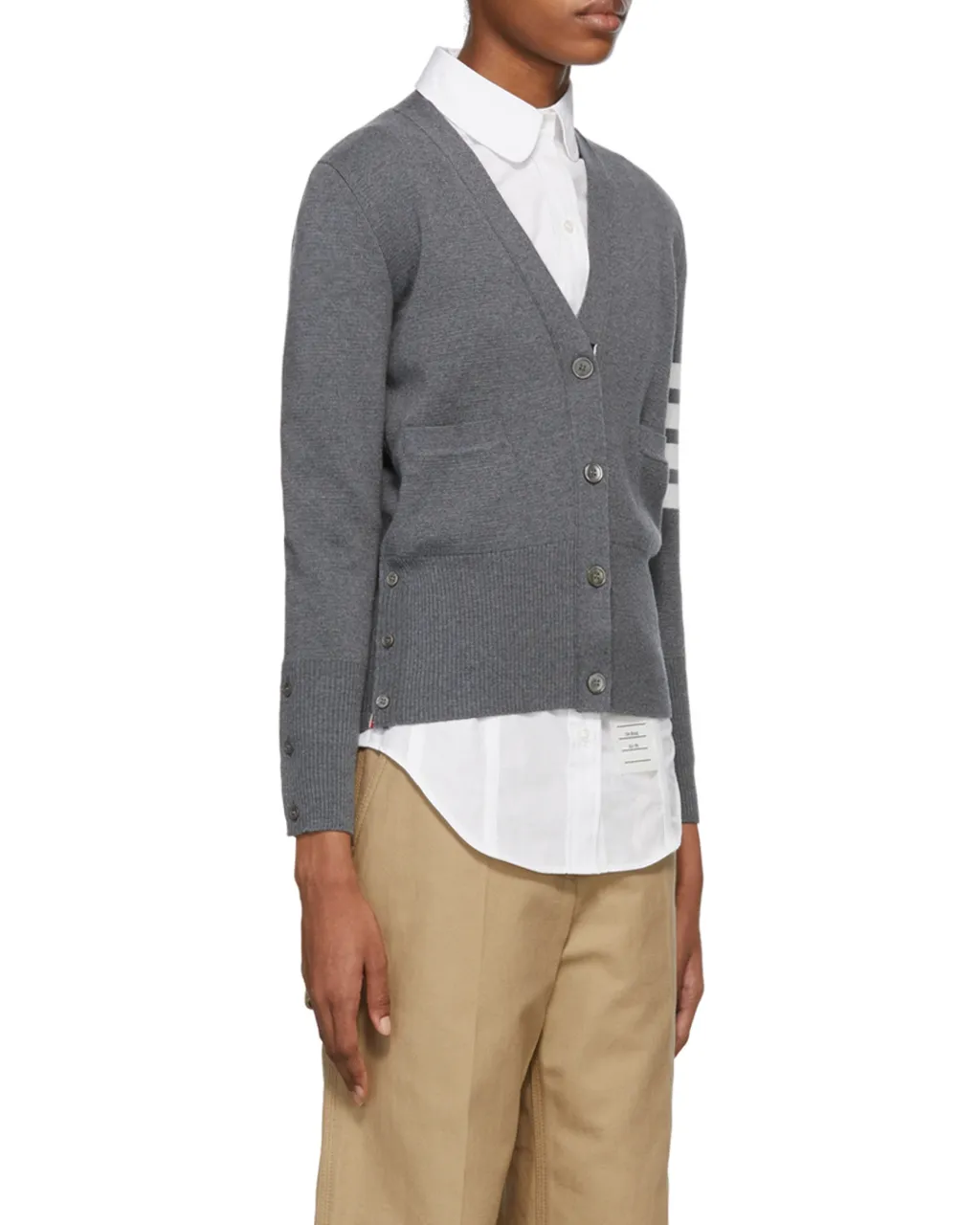 4-Bar Buttoned Cardigan