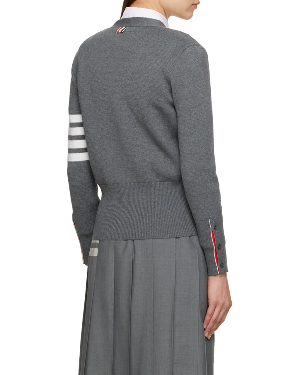 4-Bar Buttoned Cardigan
