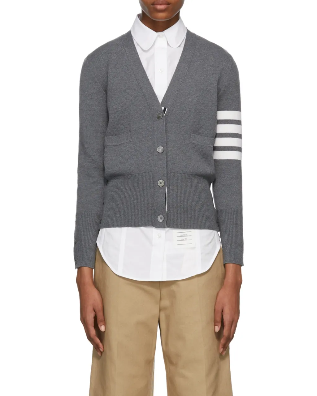 4-Bar Buttoned Cardigan