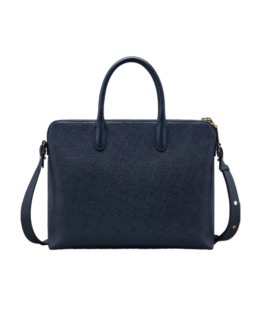 4-Bar Stripe Zipped Briefcase
