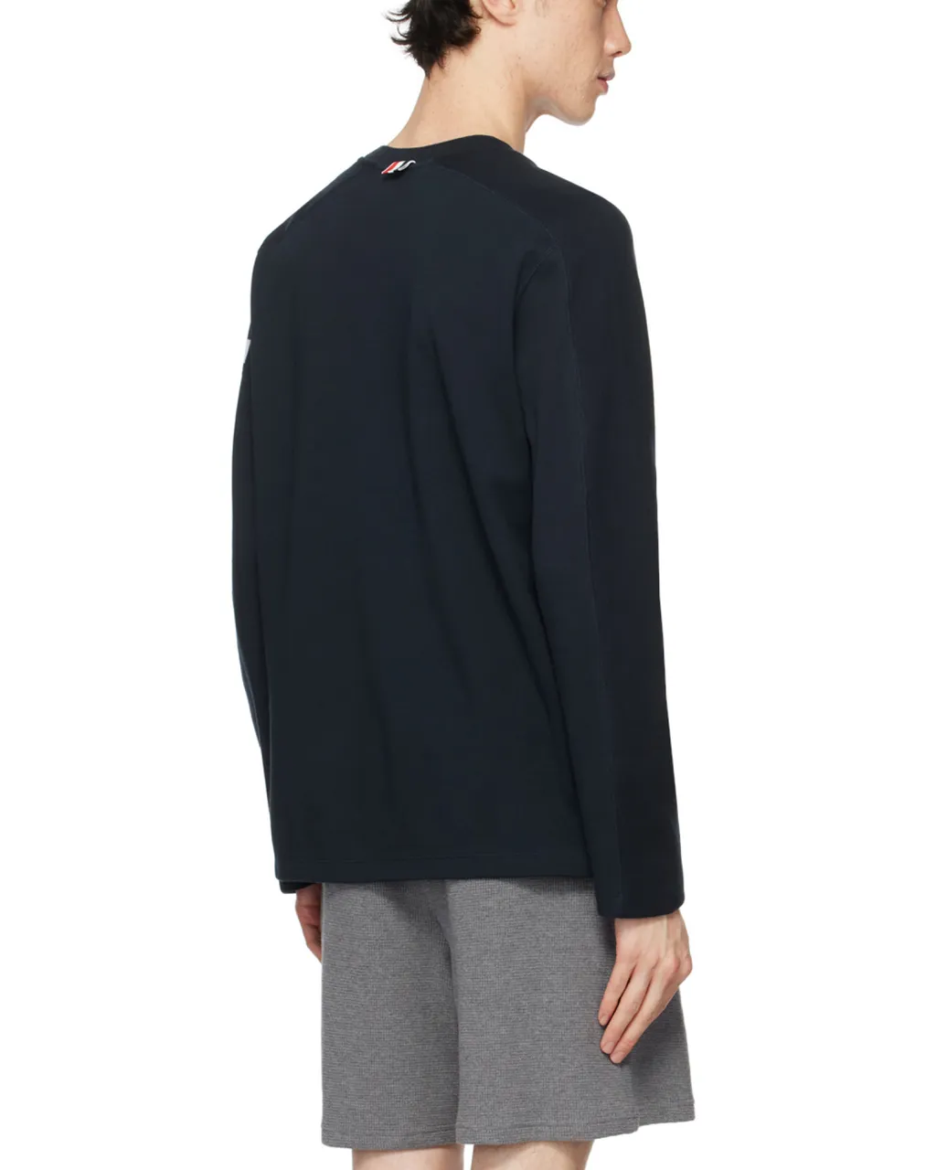 4-Bar Striped Crewneck Sweatshirt