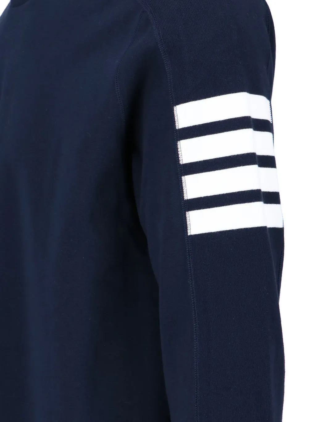 4-Bar Striped Crewneck Sweatshirt