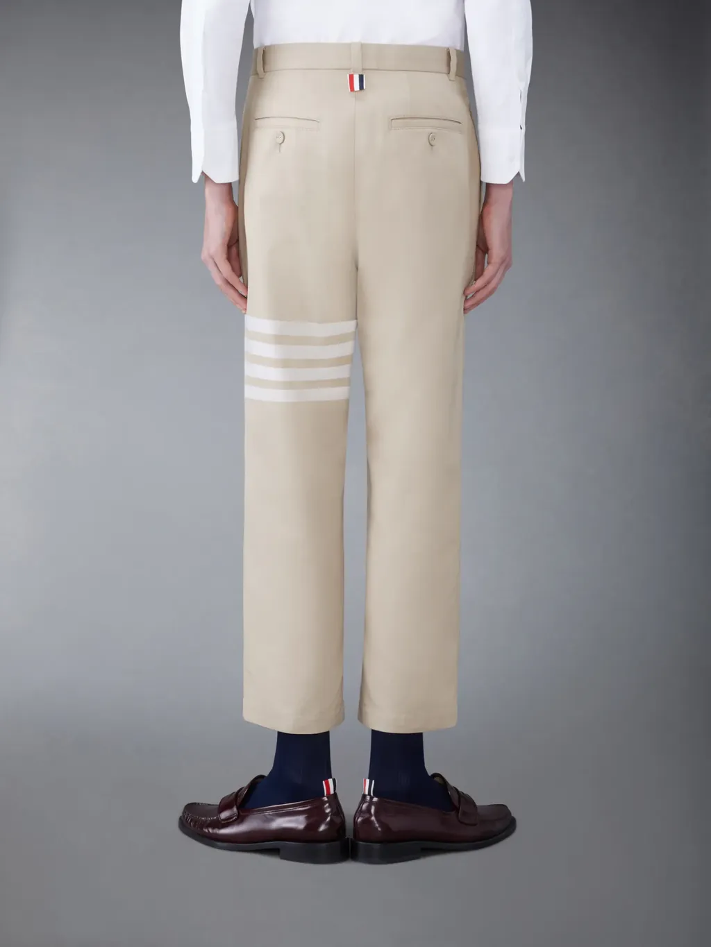 4-Bar Striped Straight-Leg Trousers