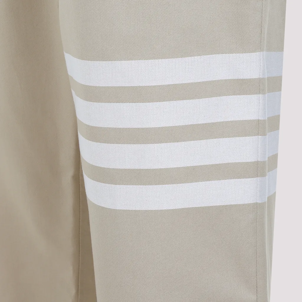 4-Bar Striped Straight-Leg Trousers