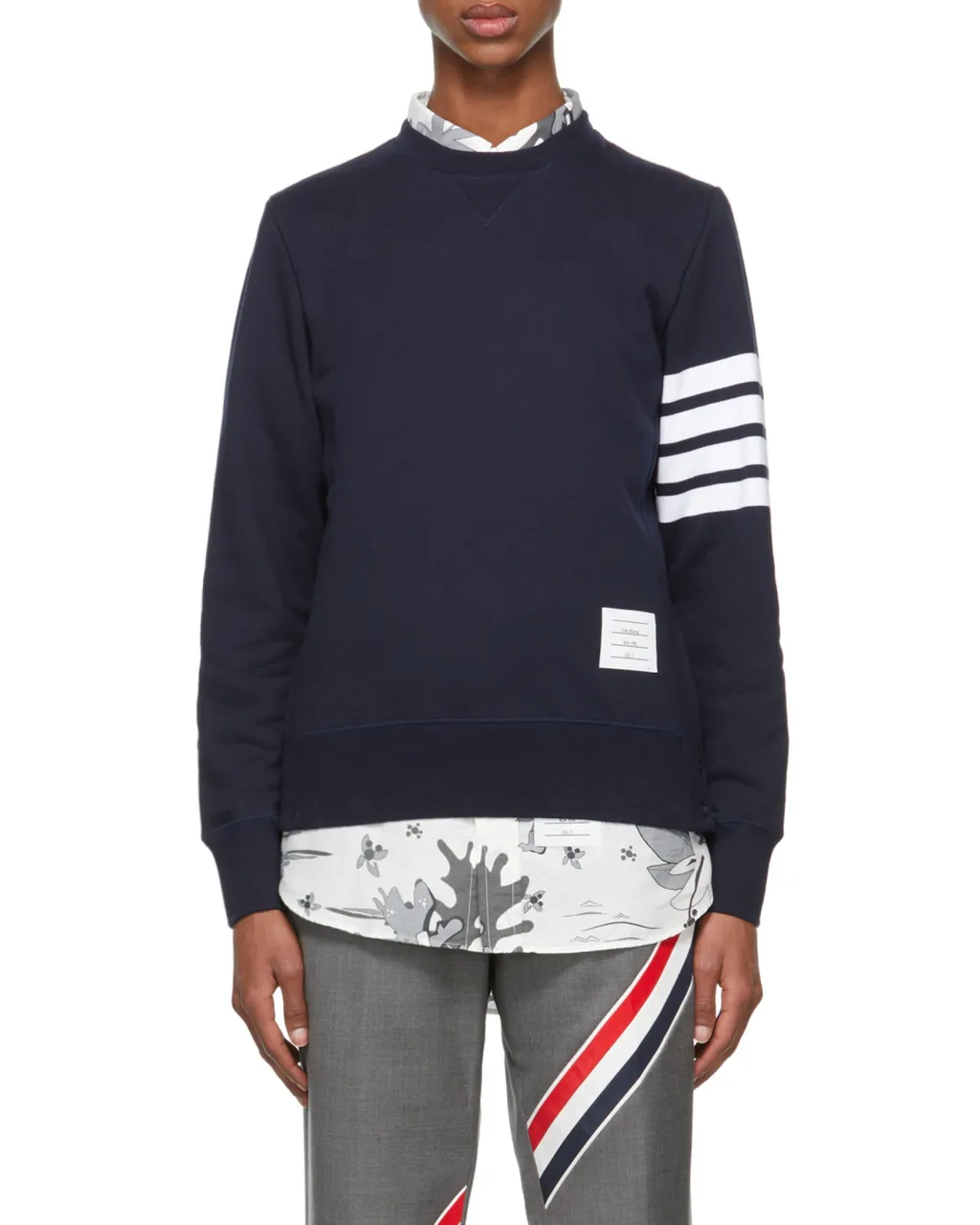 4-Bar Striped Sweatshirt