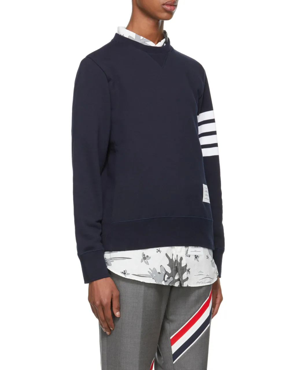 4-Bar Striped Sweatshirt