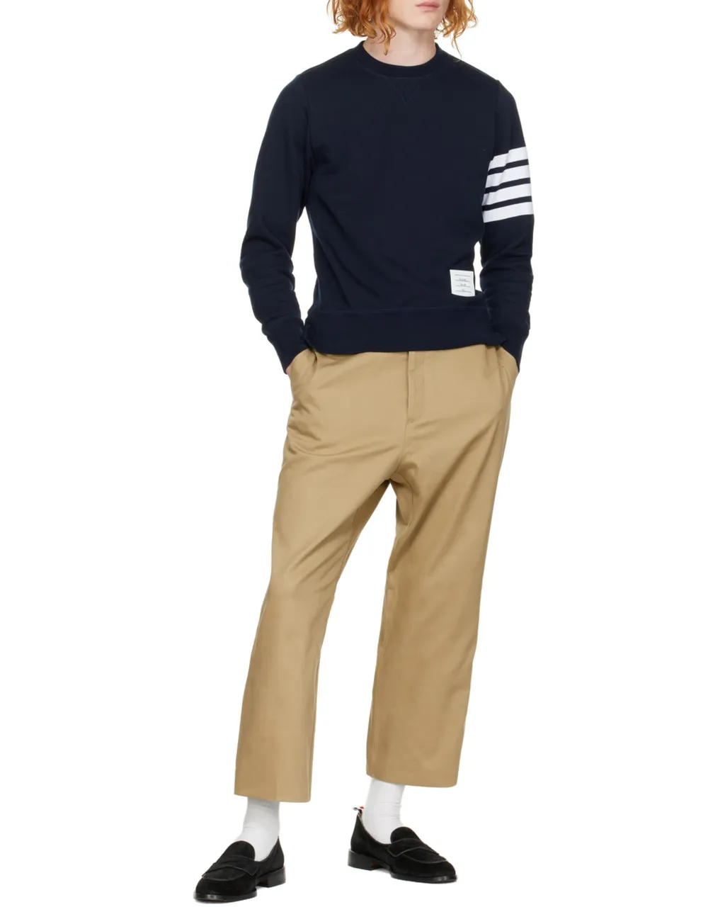 4-Bar Striped Sweatshirt