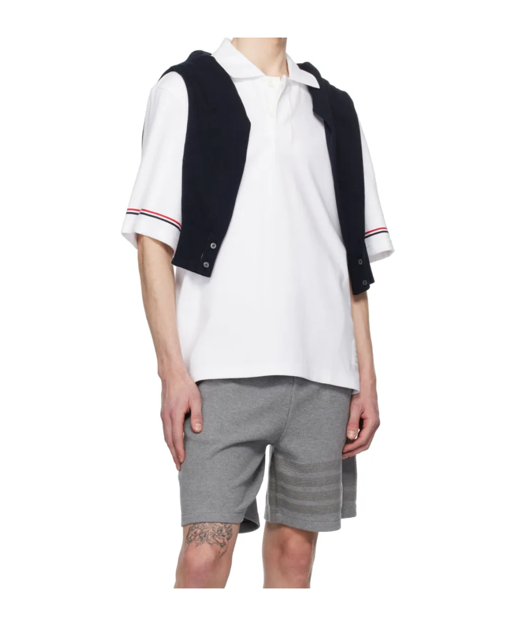 Rwb-Striped Short Sleeved Polo Shirt