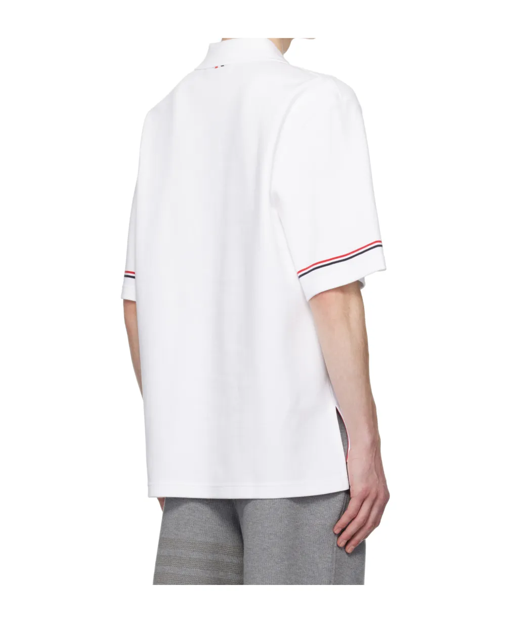 Rwb-Striped Short Sleeved Polo Shirt