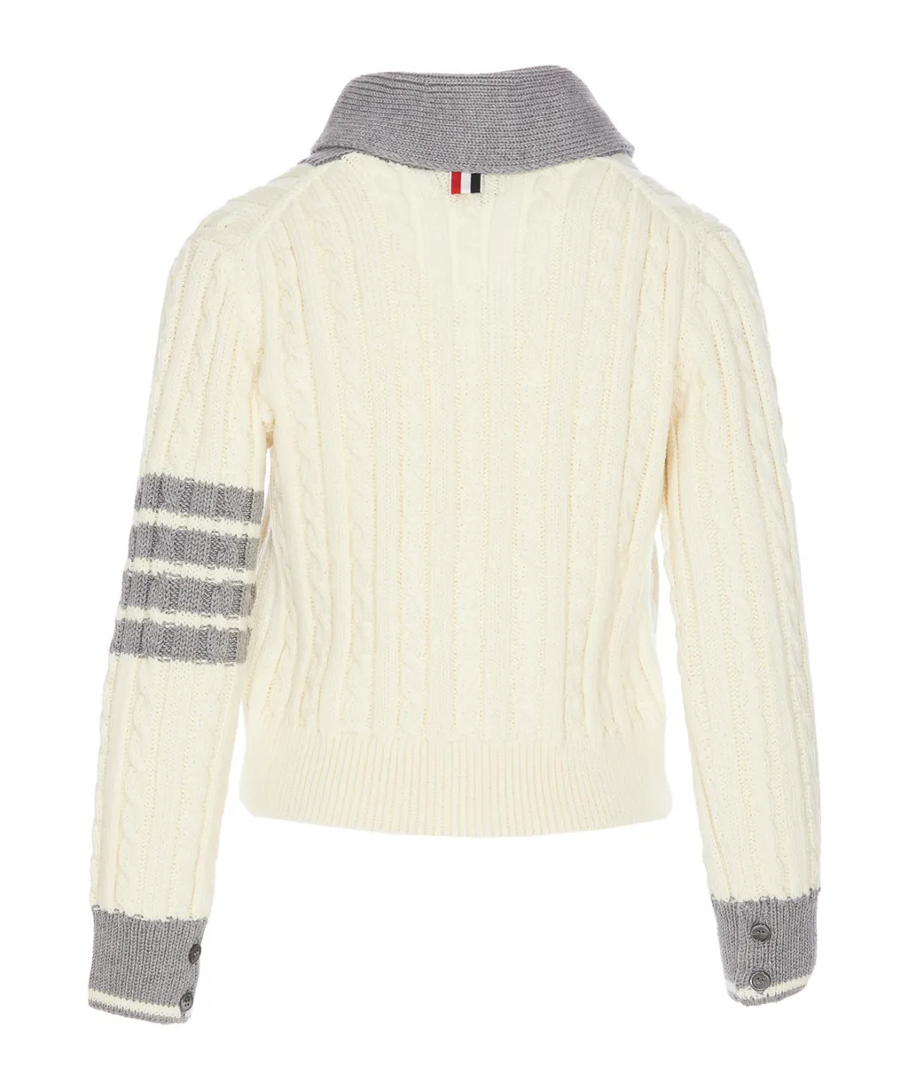 4-Bar Long Sleeved Cardigan