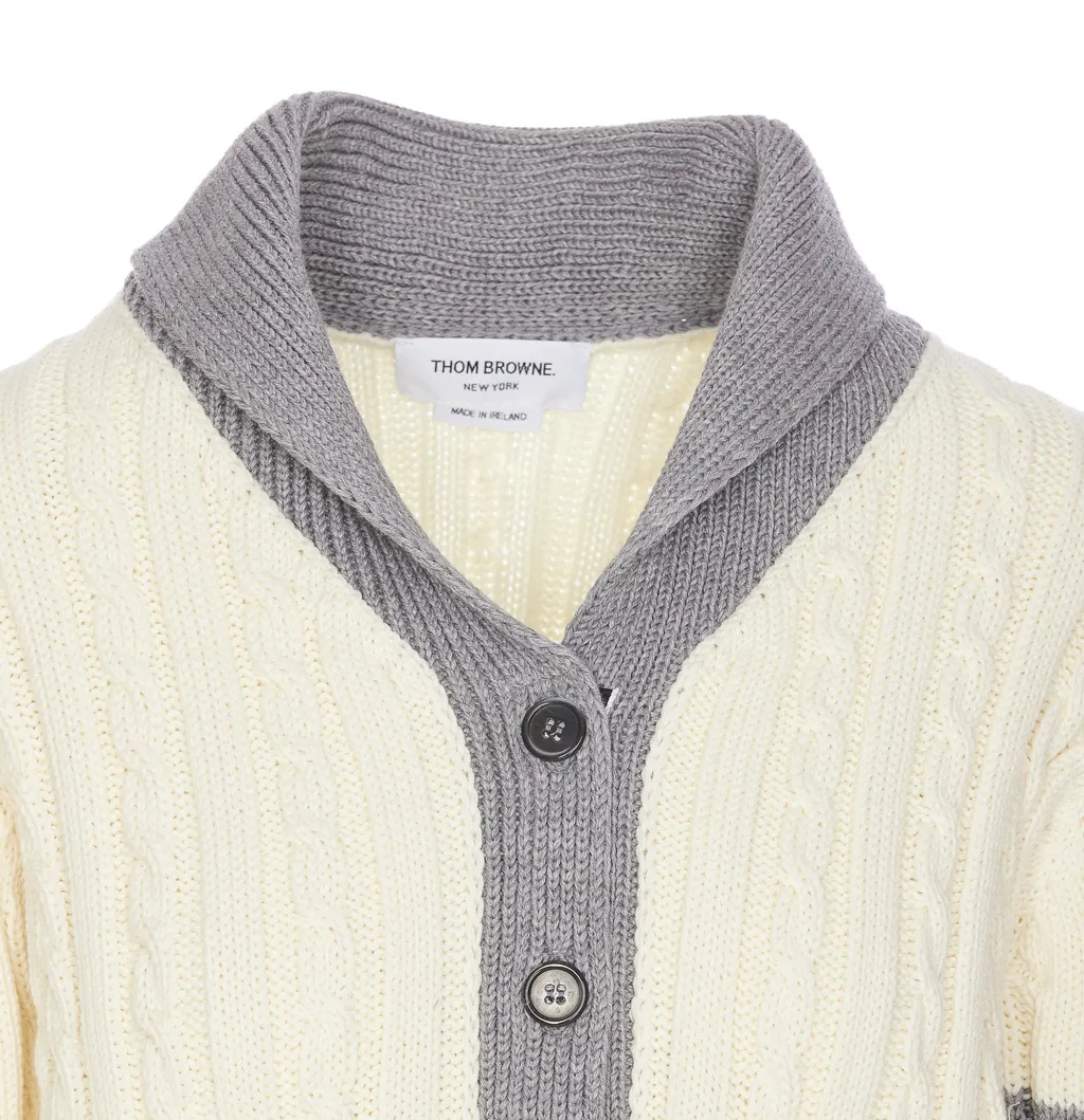 4-Bar Long Sleeved Cardigan