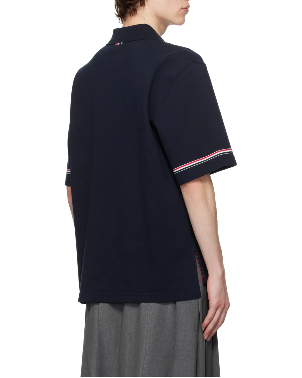 Rwb-Striped Short Sleeved Polo Shirt