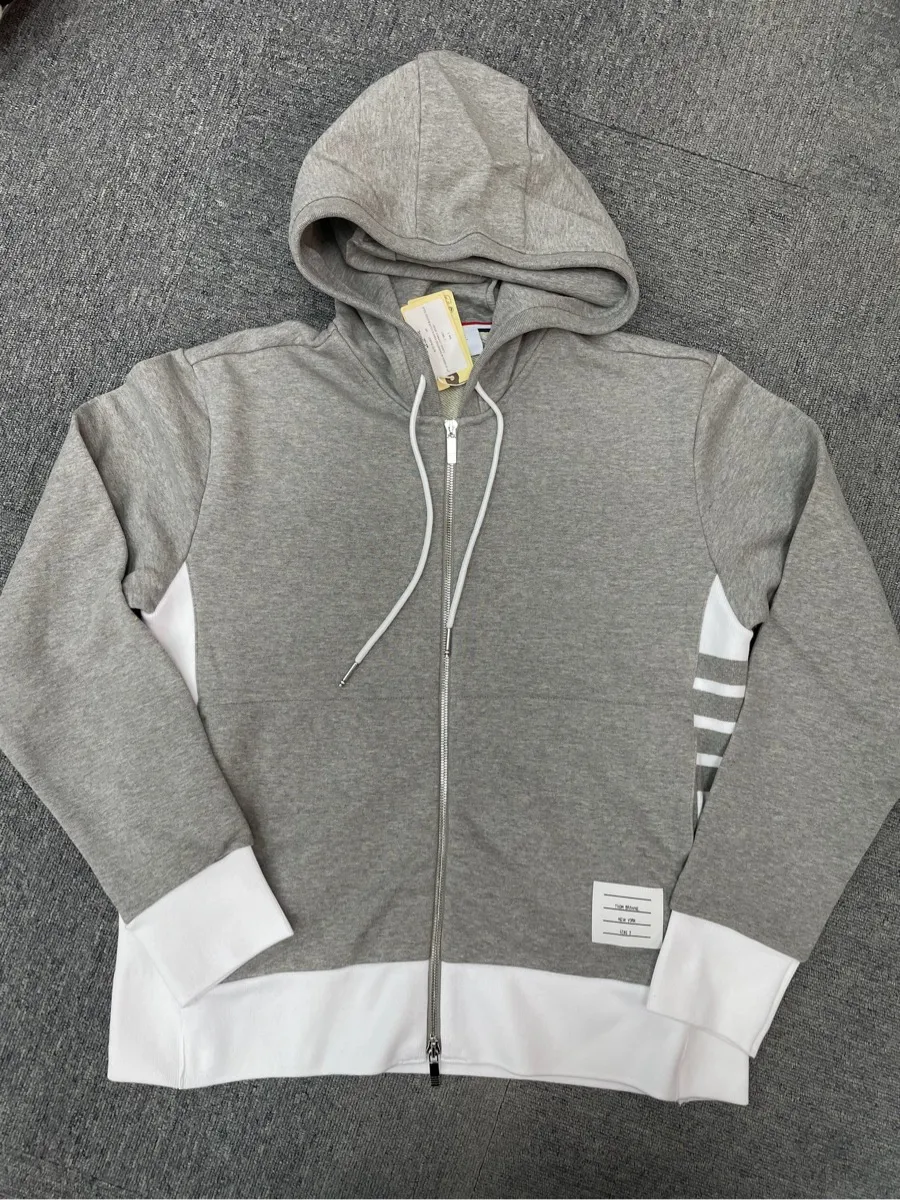 Logo Patch Zip-Up Hoodie