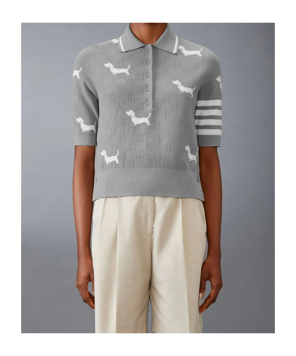 Hector Intarsia-Knit Polo Shirt