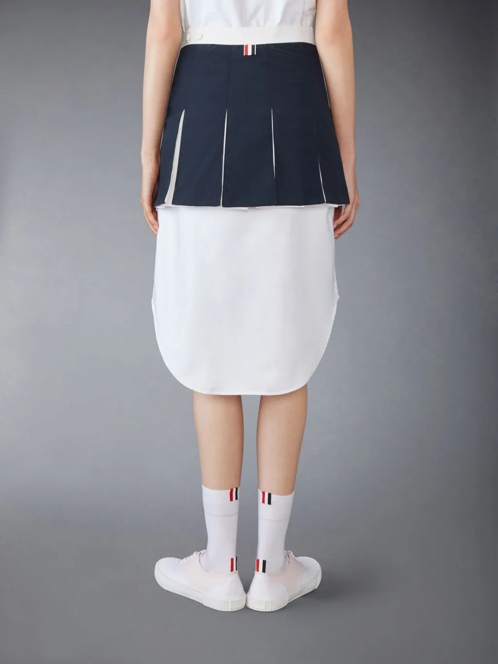 Pleated Ripstop Miniskirt
