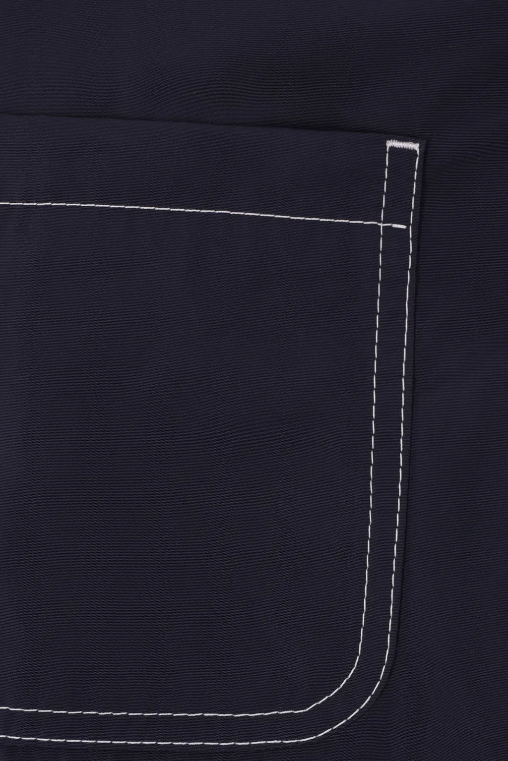 Contrast-Stitching Shirt Jacket