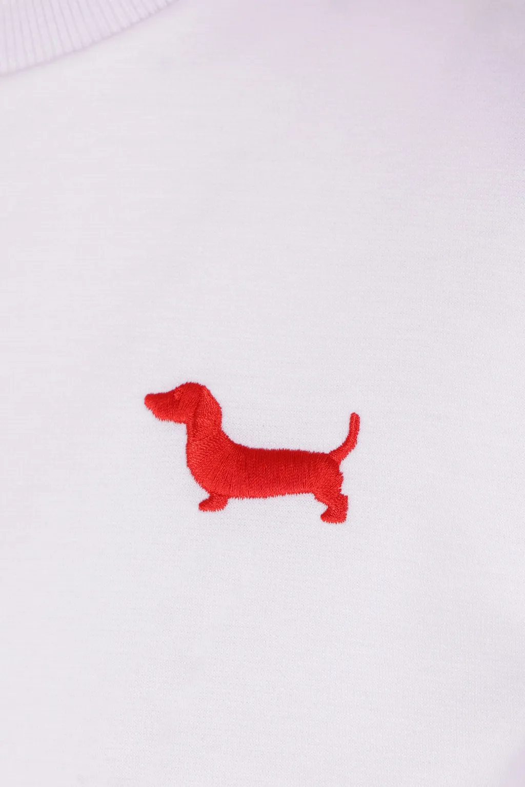 Dog Embroidered Short-Sleeved Jumper