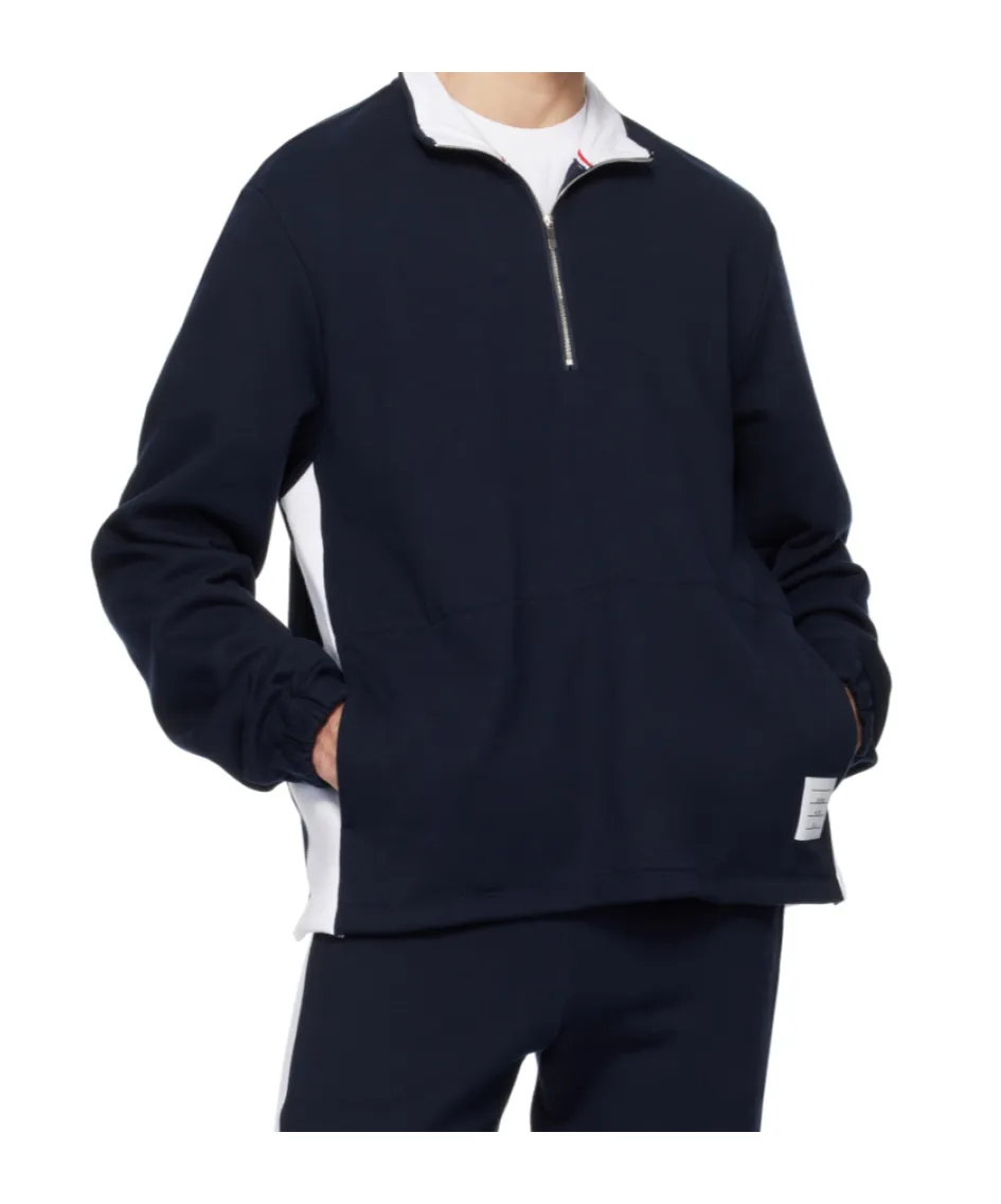 Classic 4-Bar Half-Zip Jersey Sweatshirt