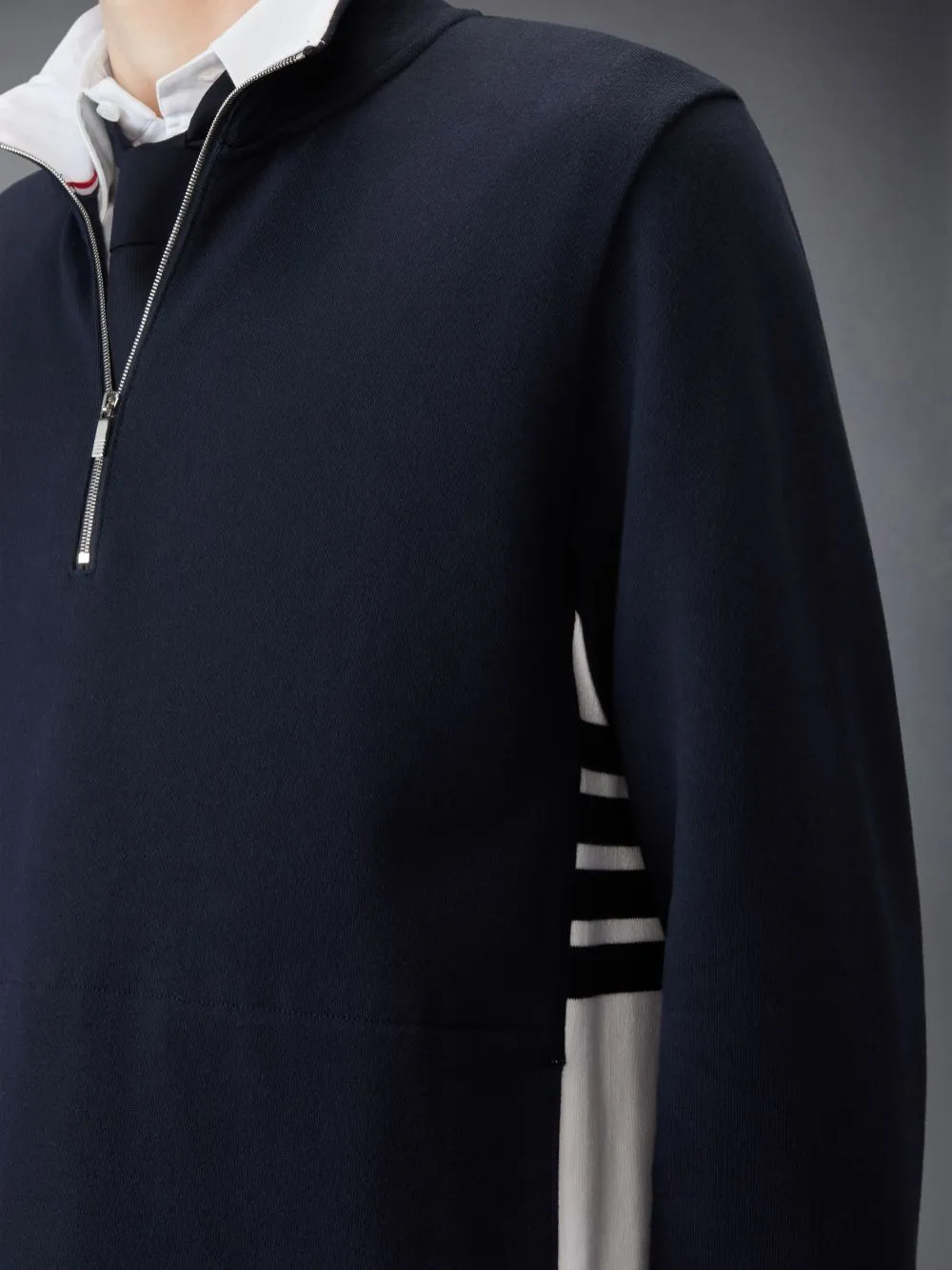 Classic 4-Bar Half-Zip Jersey Sweatshirt