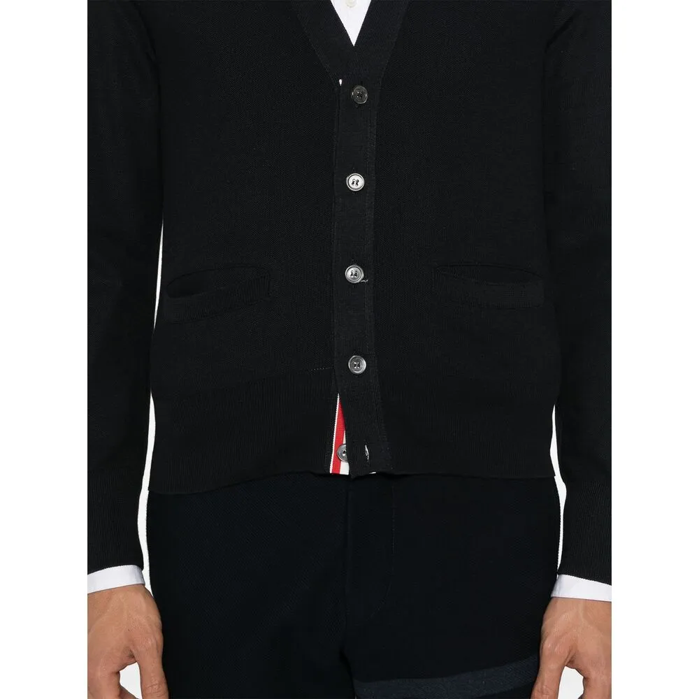 4-Bar Silk Cardigan