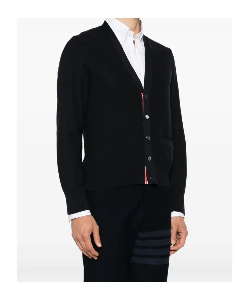 4-Bar Silk Cardigan