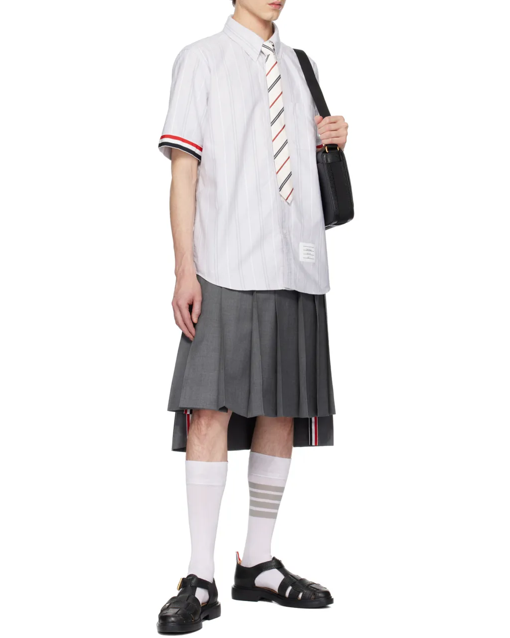 Rwb-Edge Striped Short-Sleeved Shirt