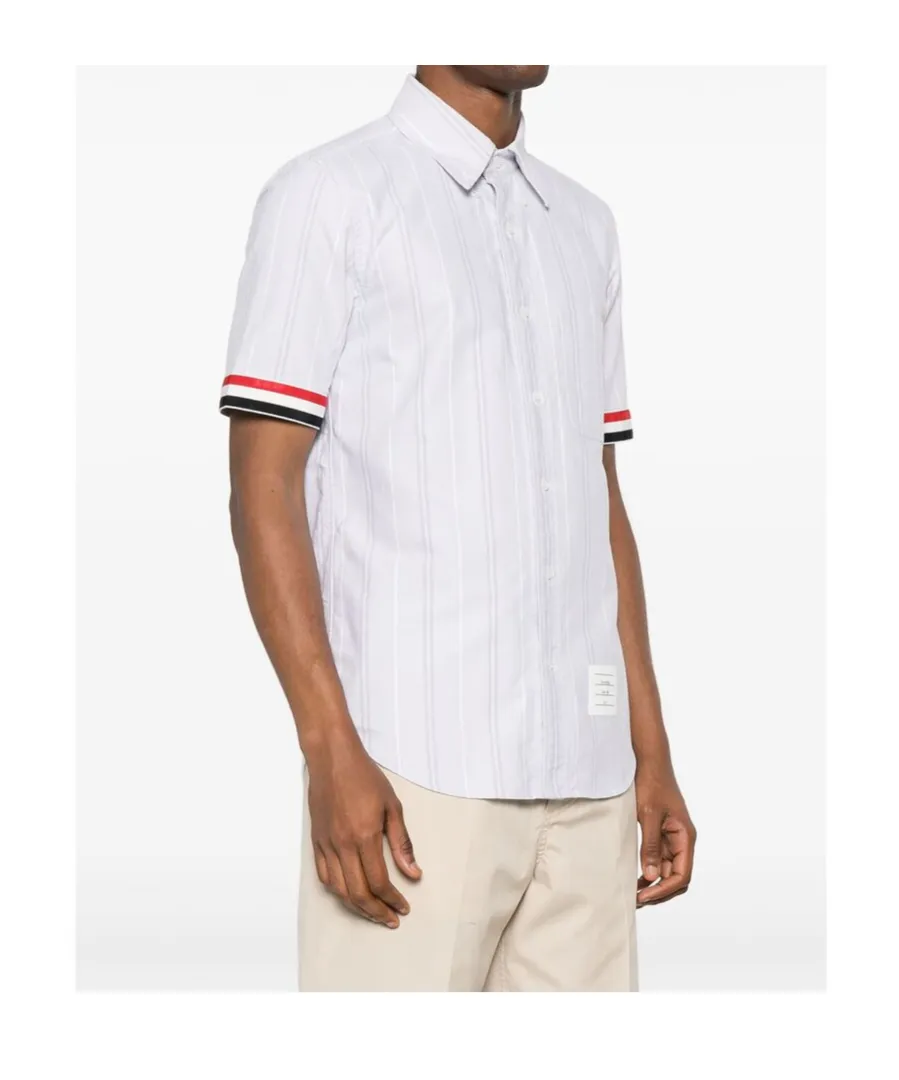 Rwb-Edge Striped Short-Sleeved Shirt