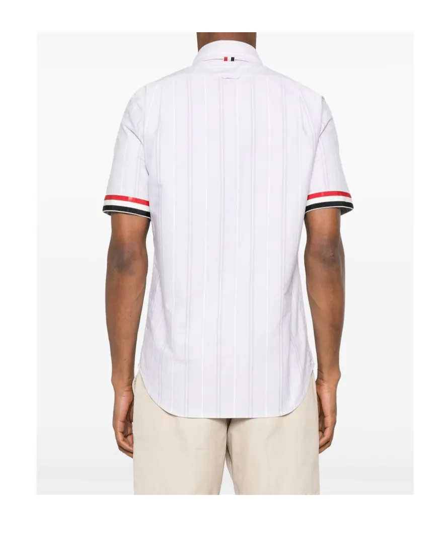 Rwb-Edge Striped Short-Sleeved Shirt