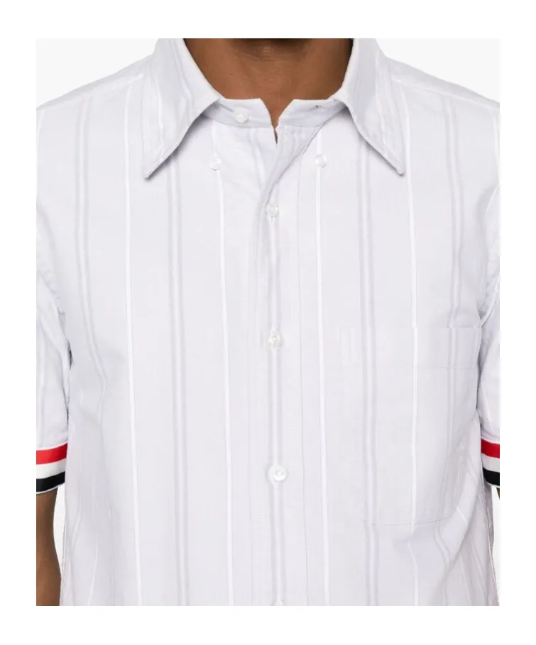 Rwb-Edge Striped Short-Sleeved Shirt