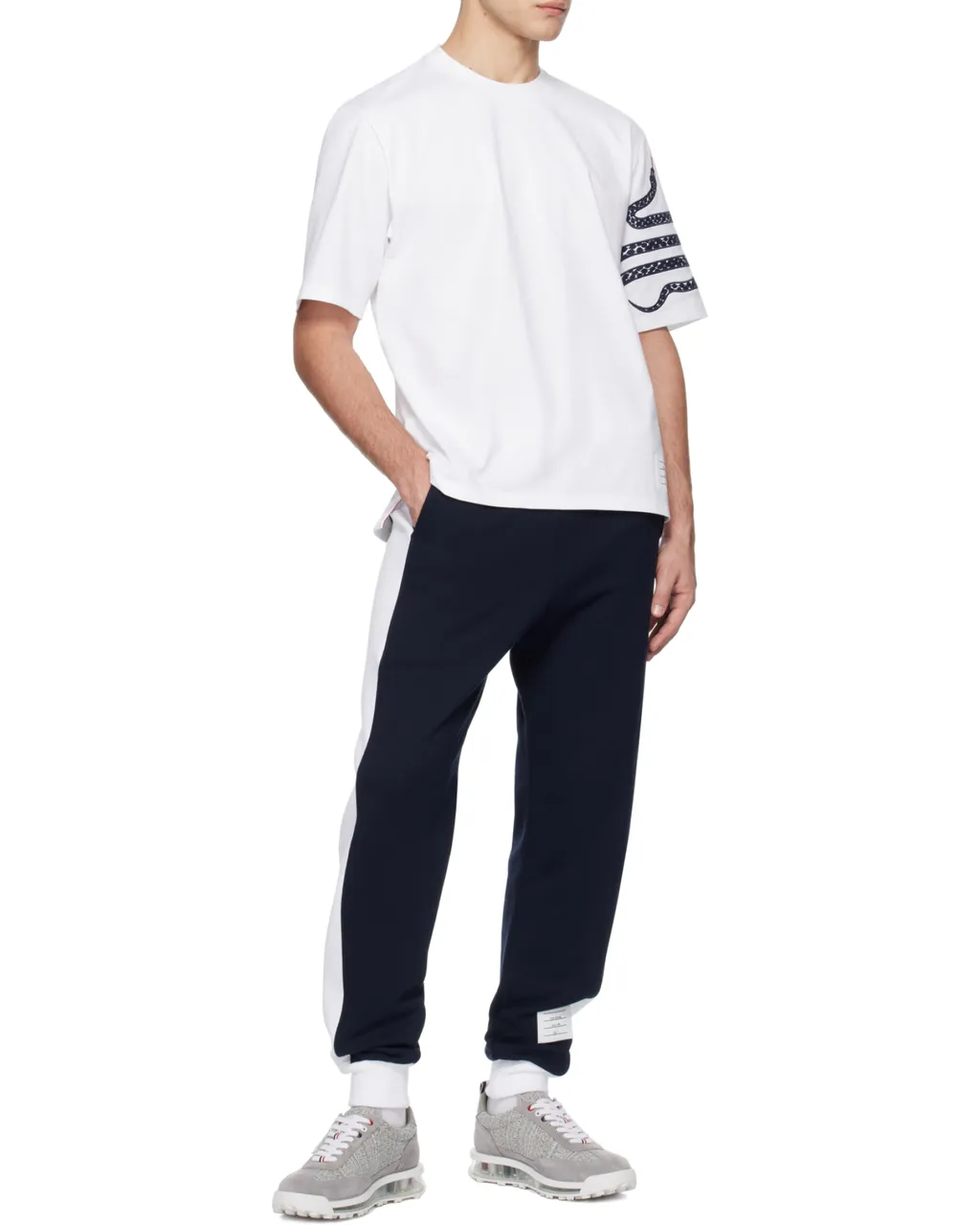 Snake Embroidered Crewneck T-Shirt