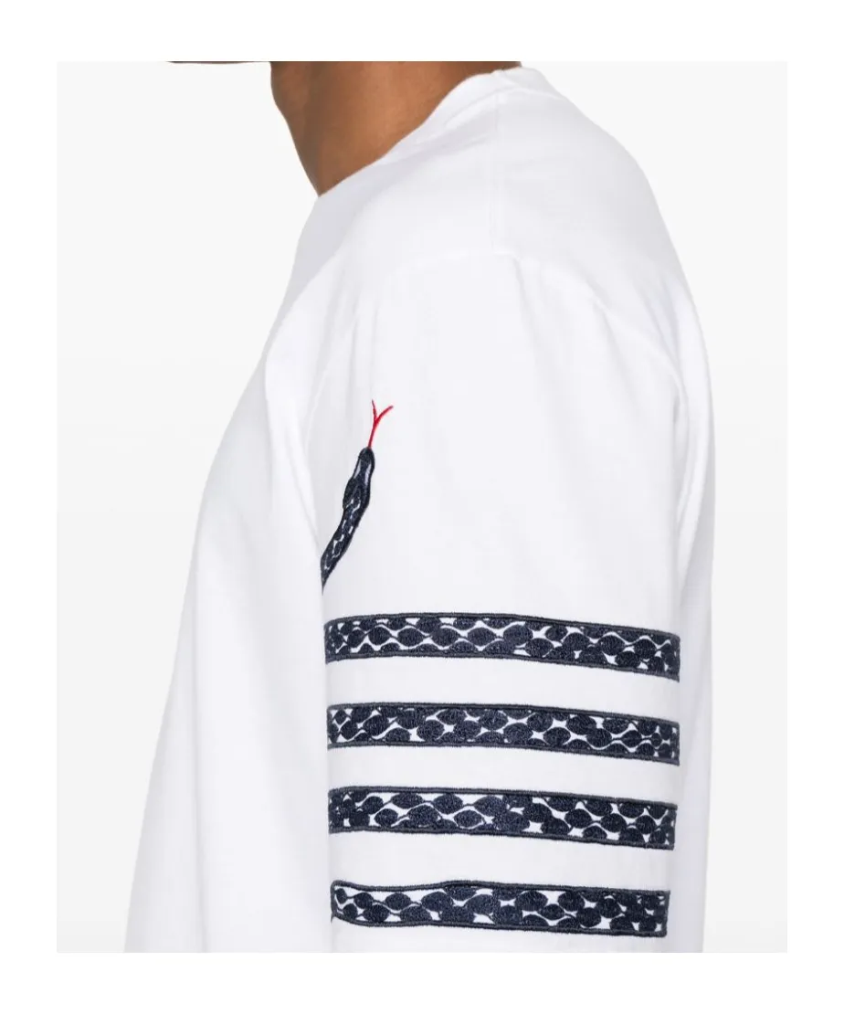 Snake Embroidered Crewneck T-Shirt