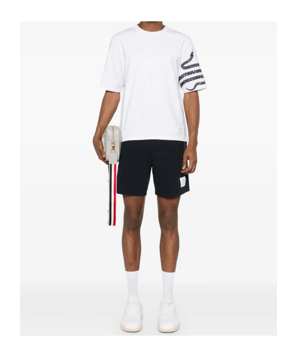 Snake Embroidered Crewneck T-Shirt