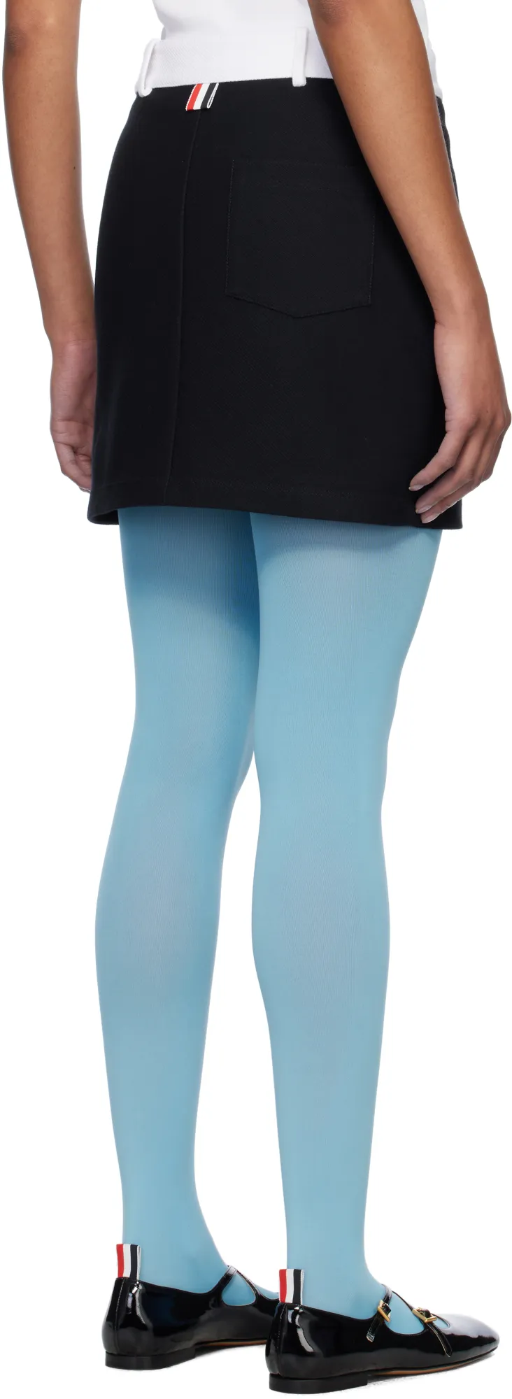 Contrast Waistband Mini Skirt