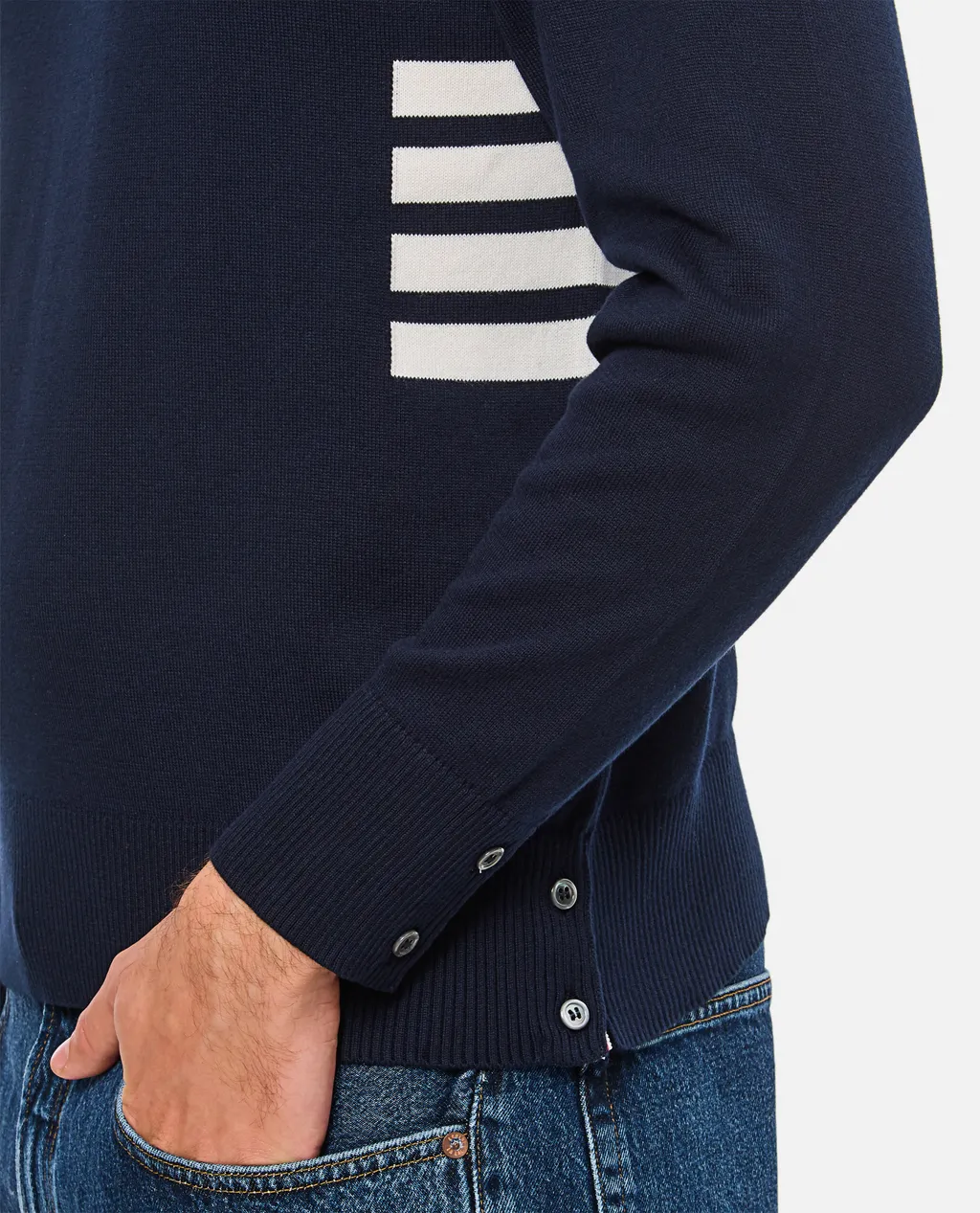 4-Bar Knitted Pullover