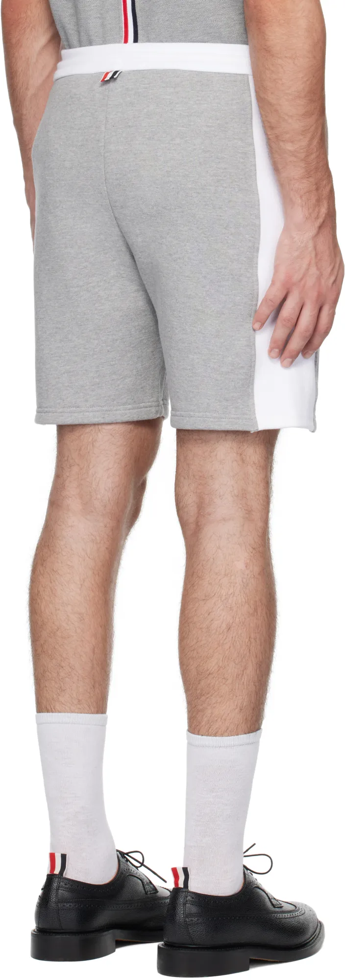 Mid-Rise Drawstring Track Shorts