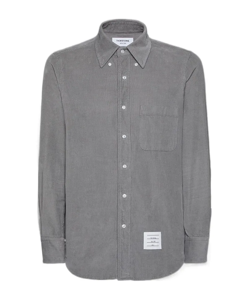 Logo-Patch Corduroy Shirt