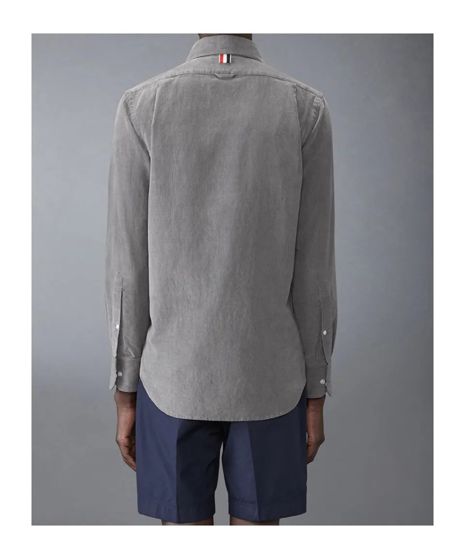 Logo-Patch Corduroy Shirt