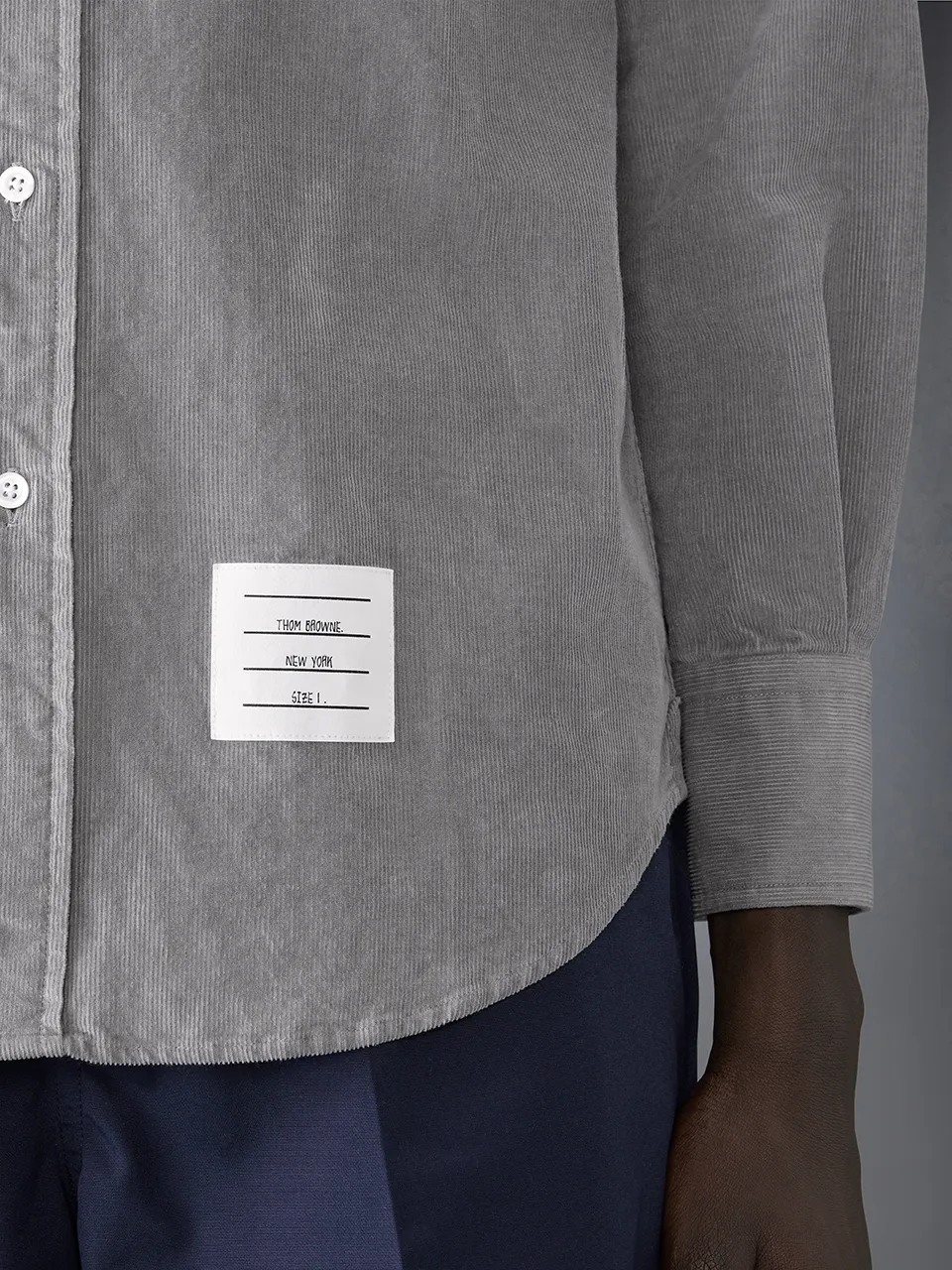Logo-Patch Corduroy Shirt