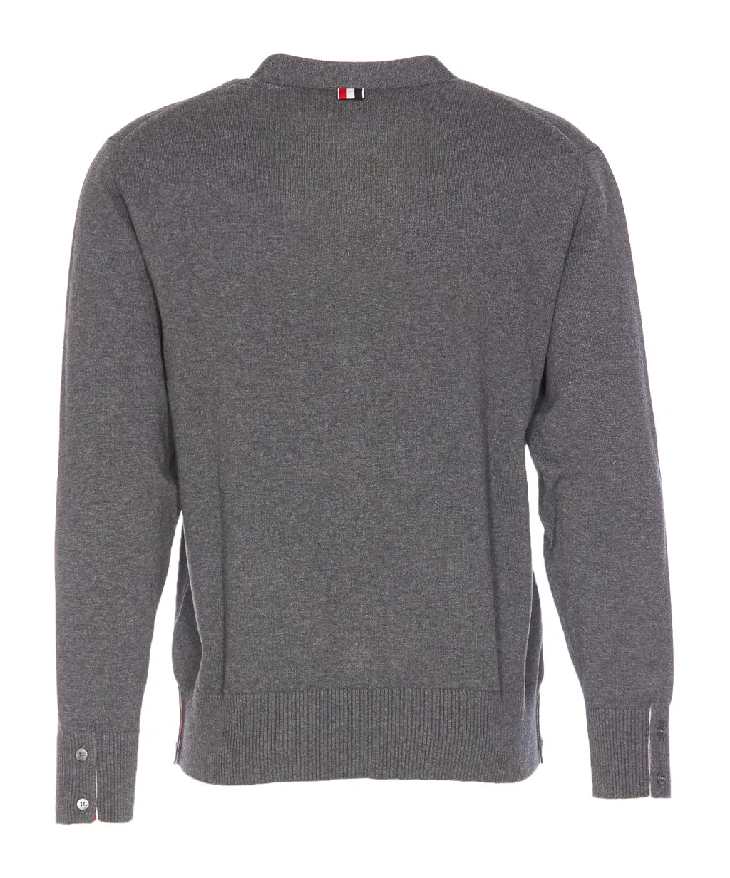 4-Bar V-Neck Relaxed-Fit Cardigan